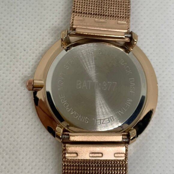 Sophie women rose gold tone watch 36mm round case quartz analog running - Picture 6 of 6